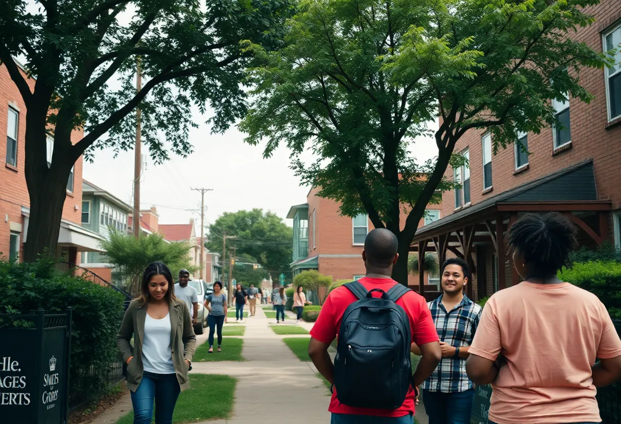 A vibrant neighborhood in Memphis illustrating community engagement and safety.