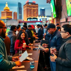 Group of people engaging in sports betting in Memphis