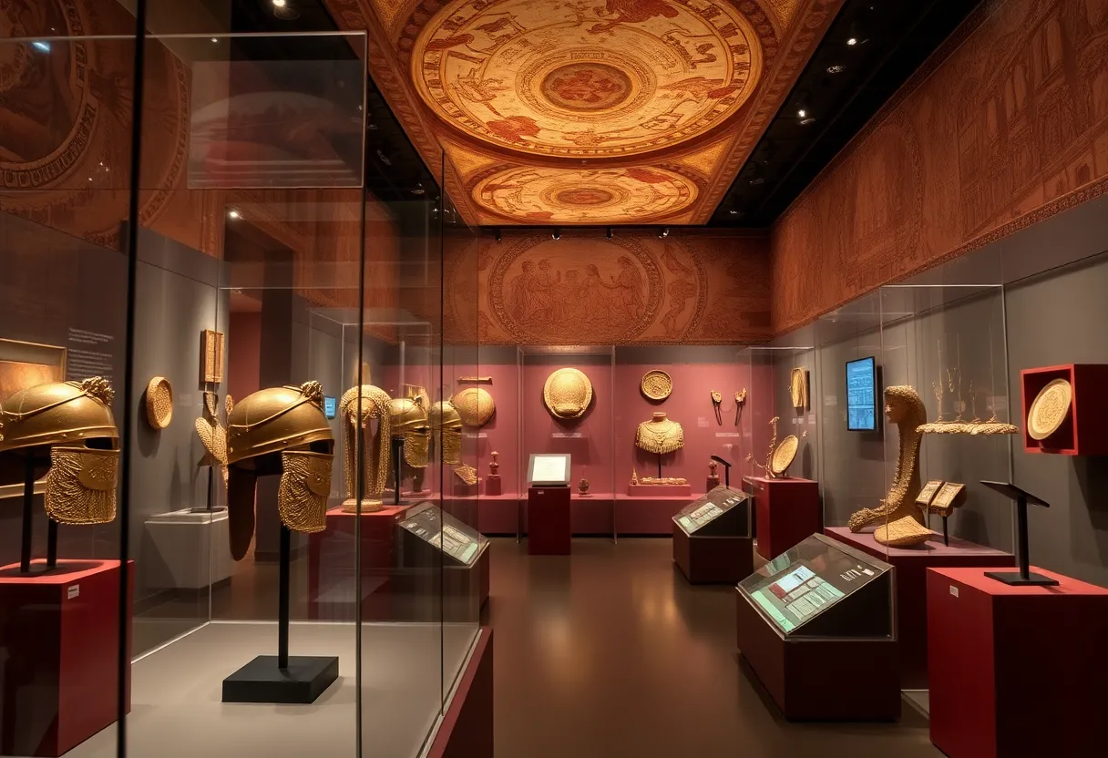 Artifacts from the Pompeii Exhibition displayed at the Graceland Exhibition Center.