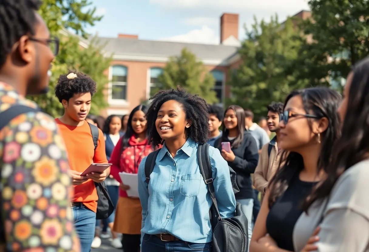 Students and faculty engaged in discussions about social justice at Rhodes College