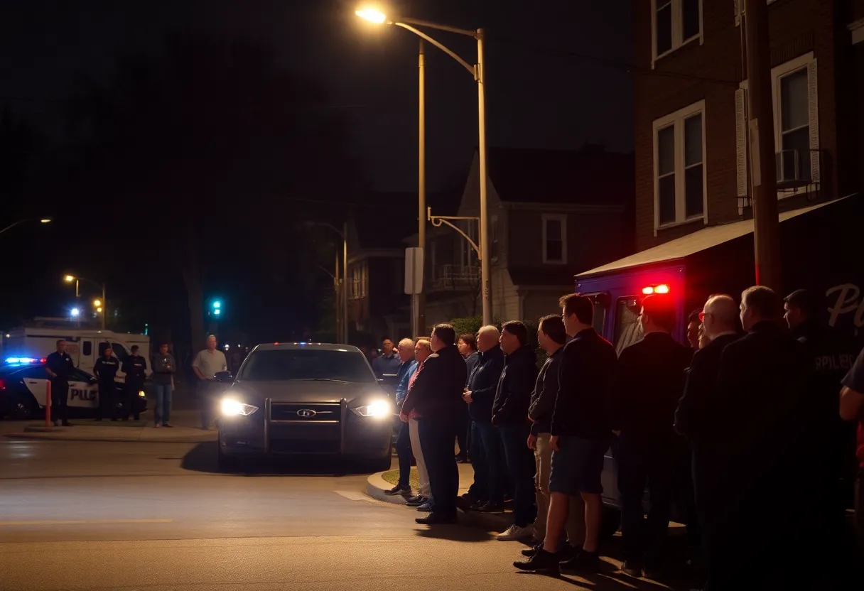 Police lights at a shooting scene in South Memphis