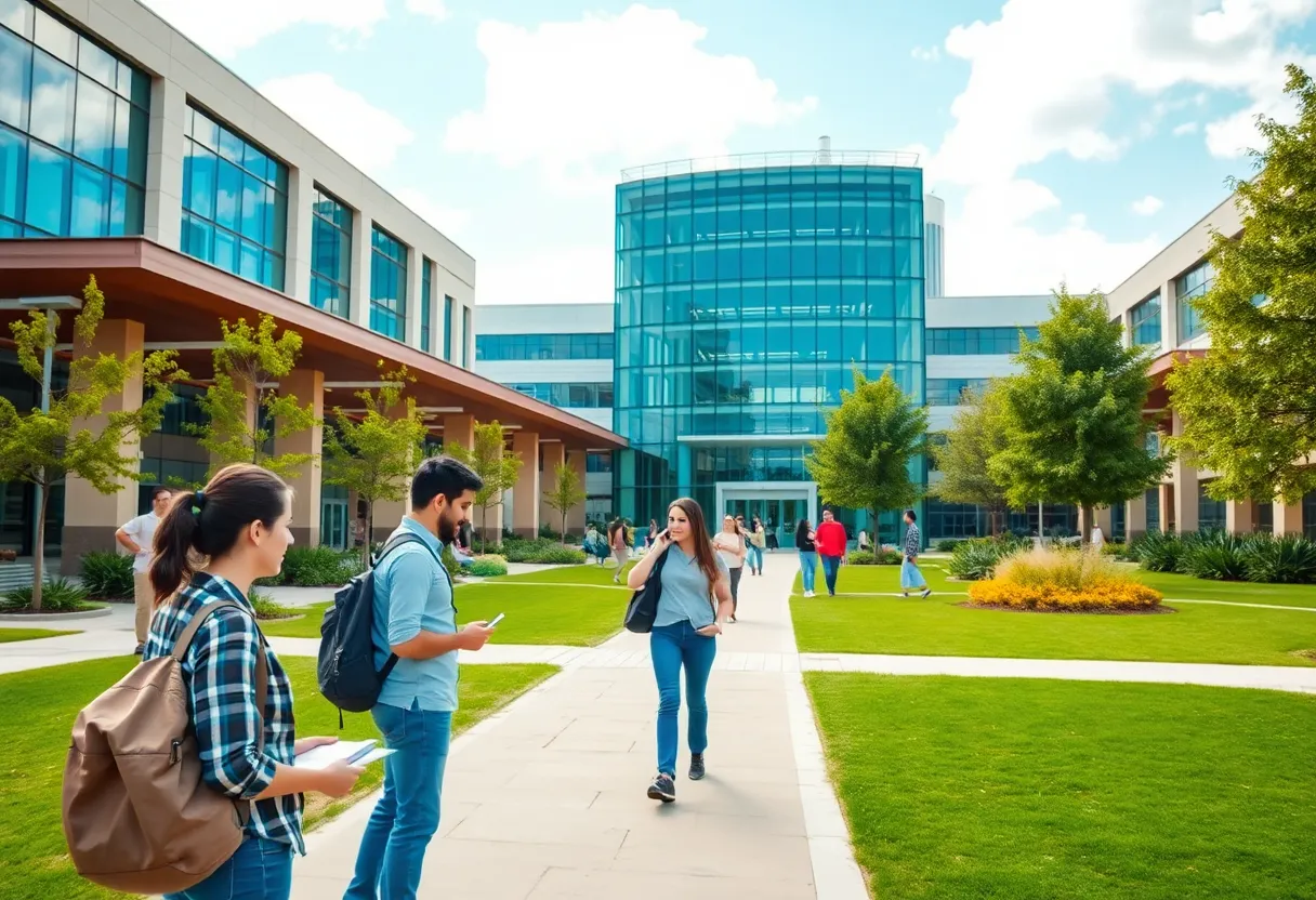 University of Memphis campus with students and research activities