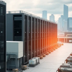 A view of the xAI supercomputer facility showcasing advanced technology and industrial power generation.