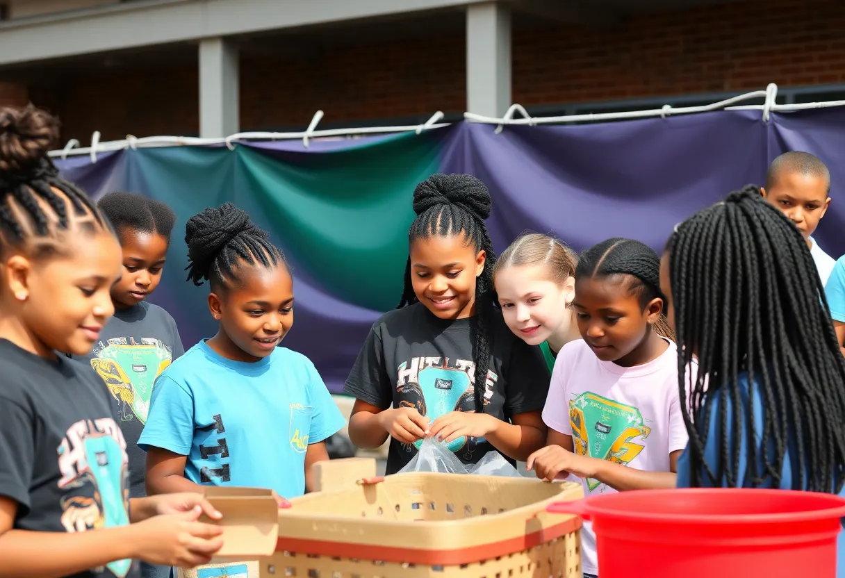 Students engaged in community service projects in Memphis