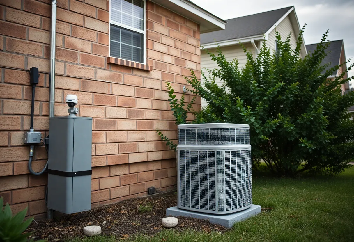 Outdoor air conditioning unit under surveillance in Memphis