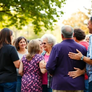 Community members gathering in Memphis for Alzheimer’s awareness activities.