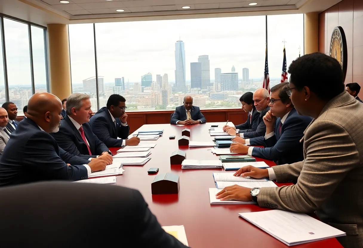 Memphis city council leaders in a meeting addressing House Bill 1097