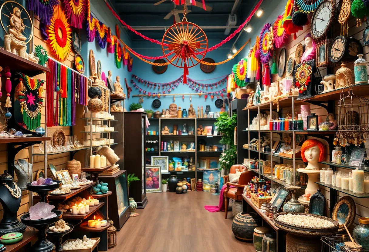 Vibrant spiritual supply store in Midtown Memphis