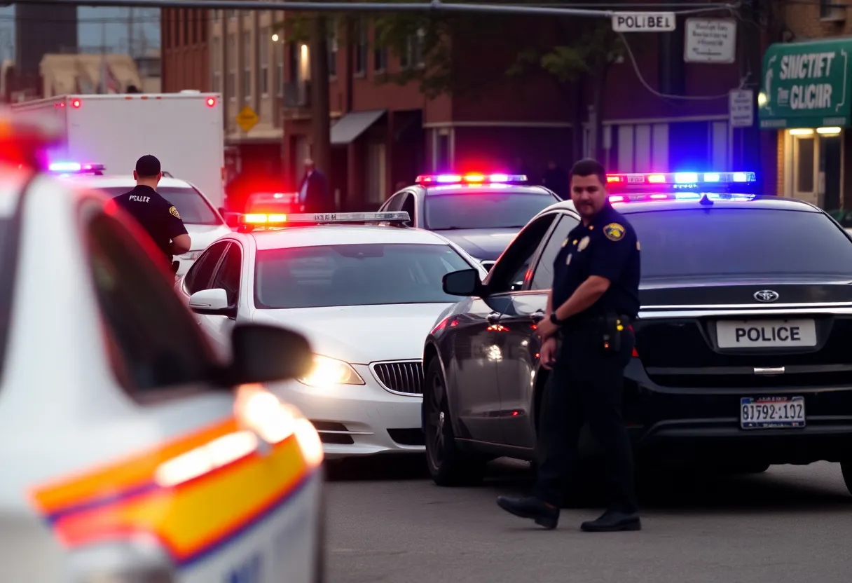 Police responding to a car theft in Memphis