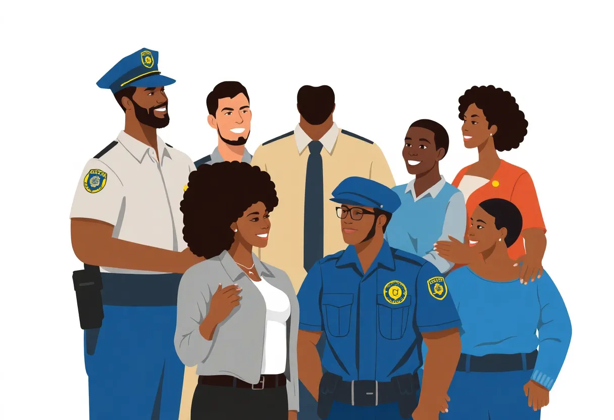 Diverse community members collaborating on policing reform in Memphis