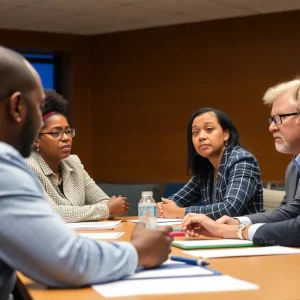 Memphis School Board members discussing leadership changes