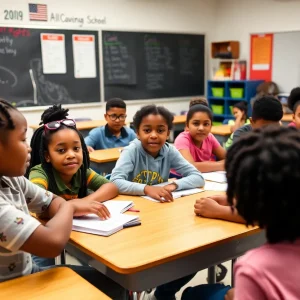 Students engaged in a classroom environment in Memphis, highlighting diversity and inclusivity.