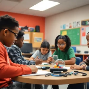 Students engaged in STEM education at Memphis school