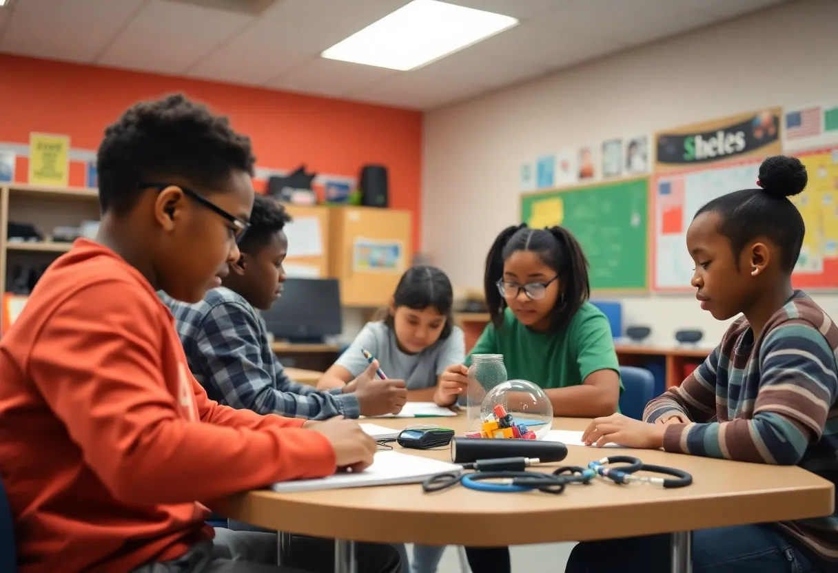 Students engaged in STEM education at Memphis school