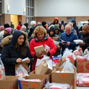 Community members at a Memphis warming center during Arctic weather