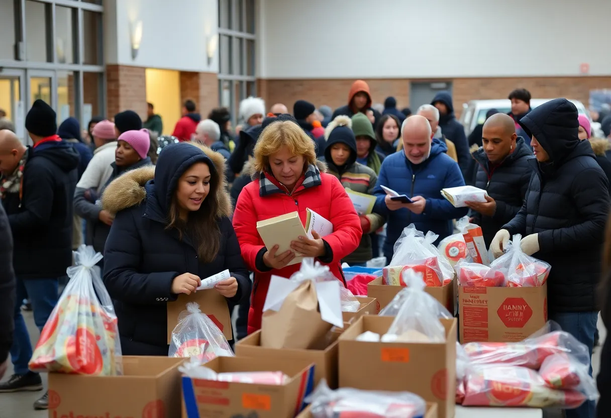 Community members at a Memphis warming center during Arctic weather