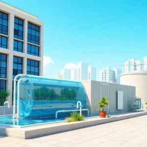 Concept illustration of a water-recycling facility in Memphis