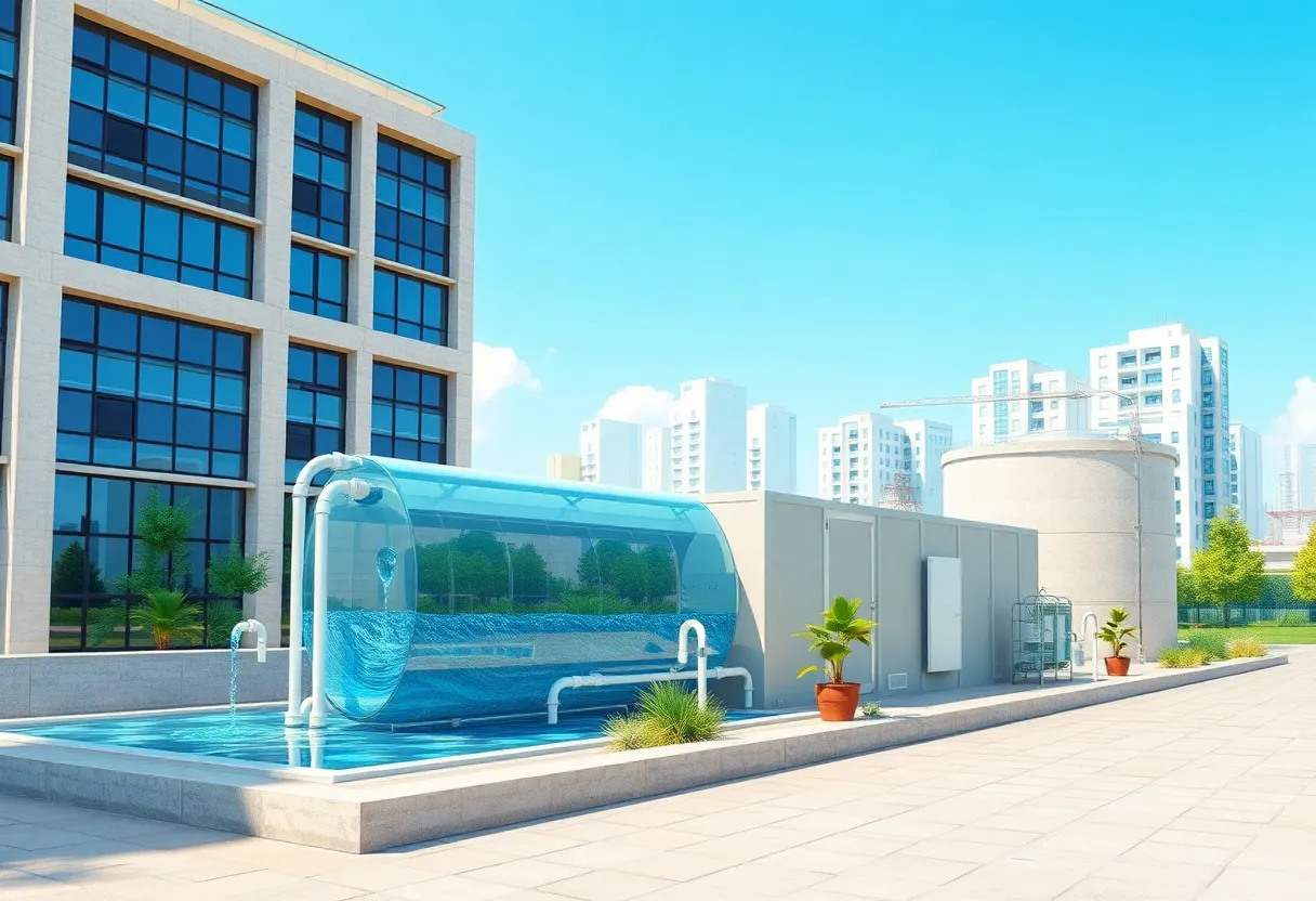 Concept illustration of a water-recycling facility in Memphis