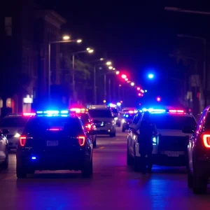 Police and emergency response at a shooting scene in South Memphis