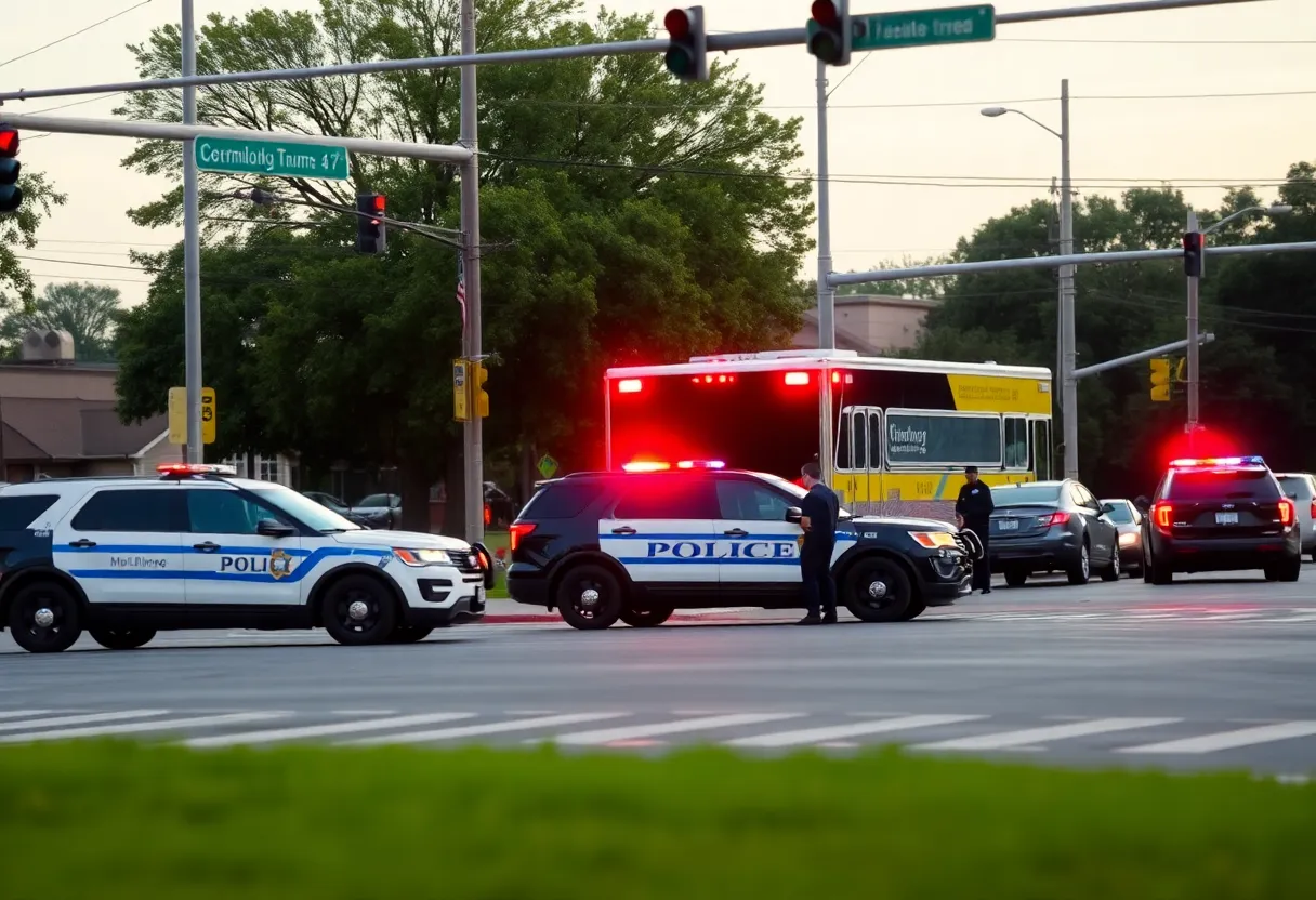 Police investigation scene in Memphis