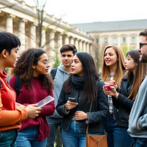 Students at University of Memphis discussing free speech and controversy
