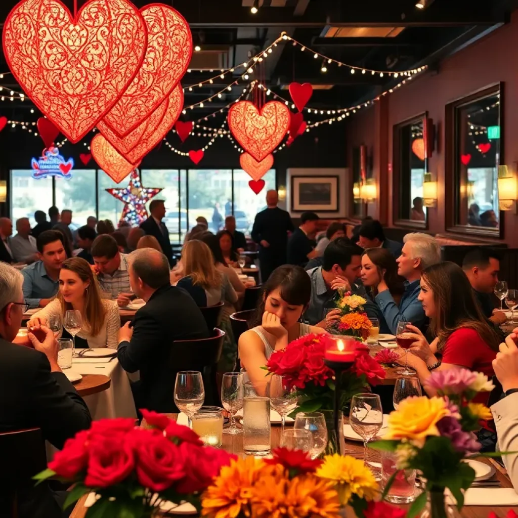 Couples dining at a Memphis restaurant on Valentine's Day