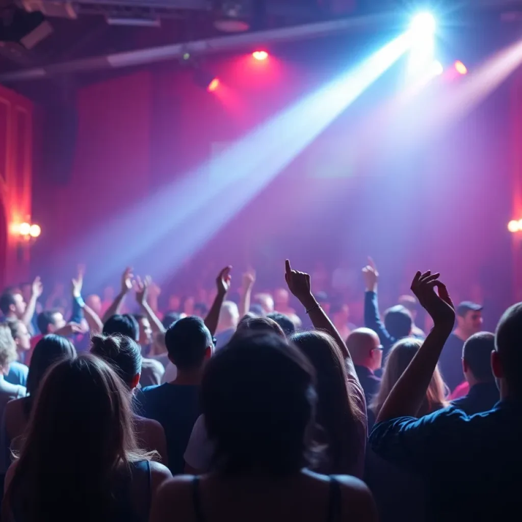 Audience enjoying Valentine's Day concert at Bar DKDC Memphis