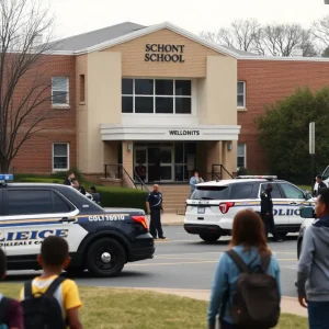 Police response at White Station High School during lockdown
