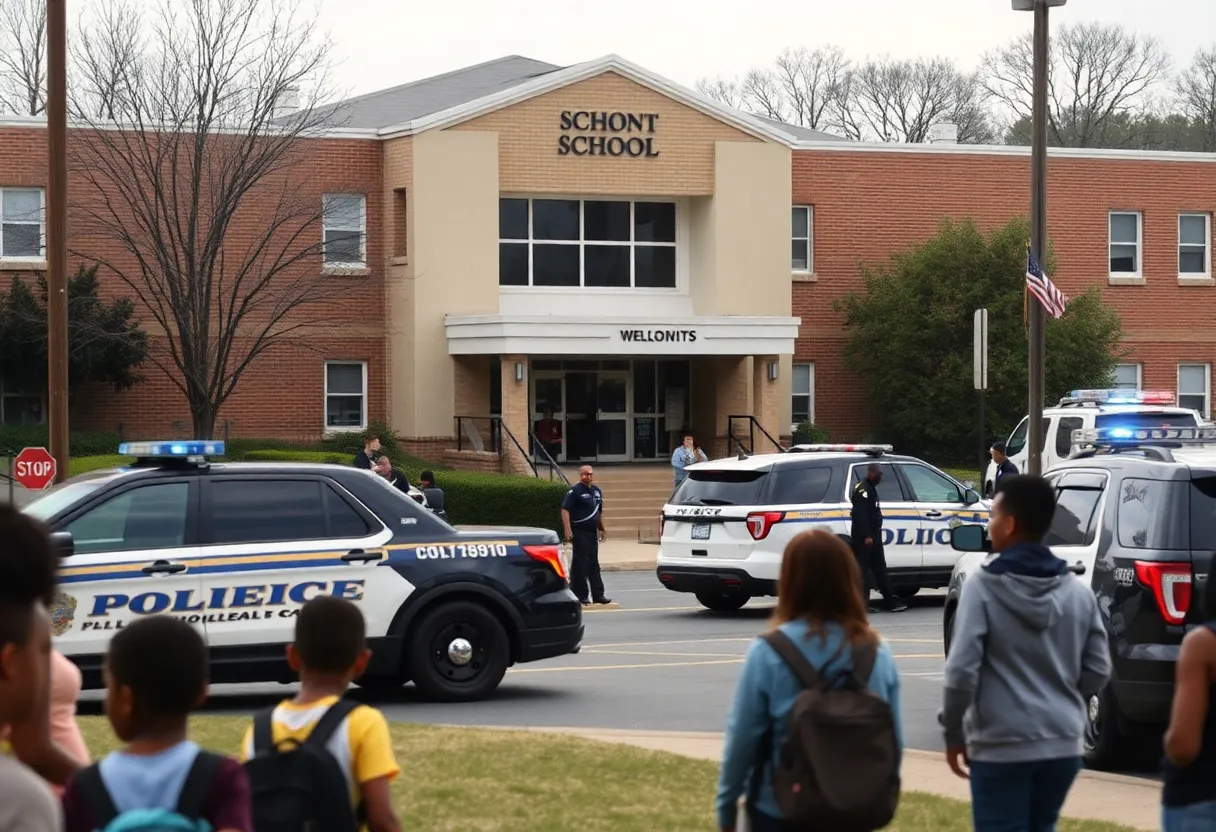 Police response at White Station High School during lockdown