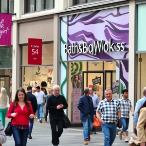 Busy shopping area featuring a Bath & Body Works store in East Memphis.