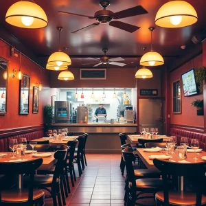 Interior view of JEM restaurant in Memphis, showing cozy dining setup