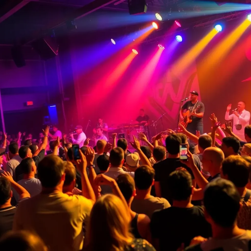 Crowd enjoying a live music performance in Memphis