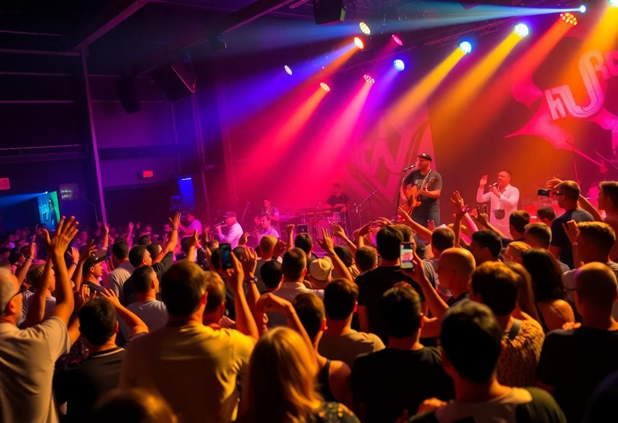 Crowd enjoying a live music performance in Memphis