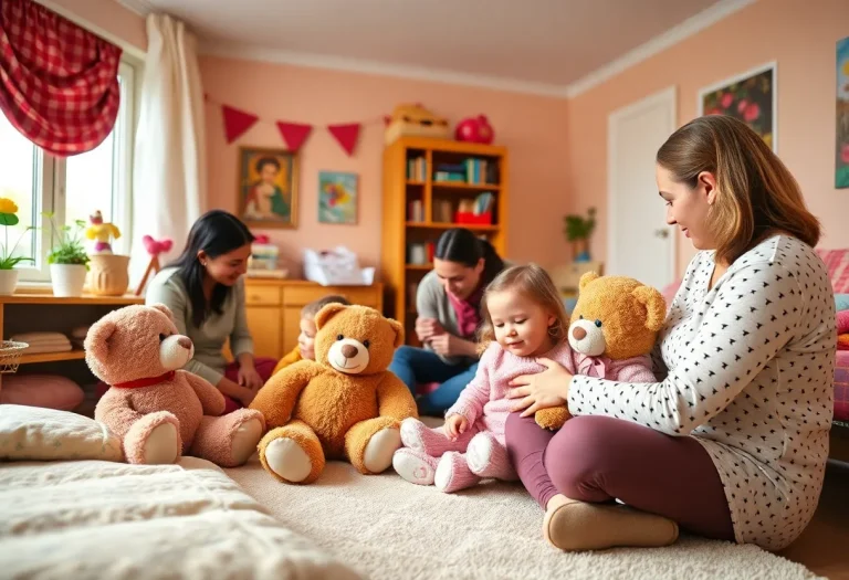 Children's comfort area at Memphis Child Advocacy Center with teddy bears