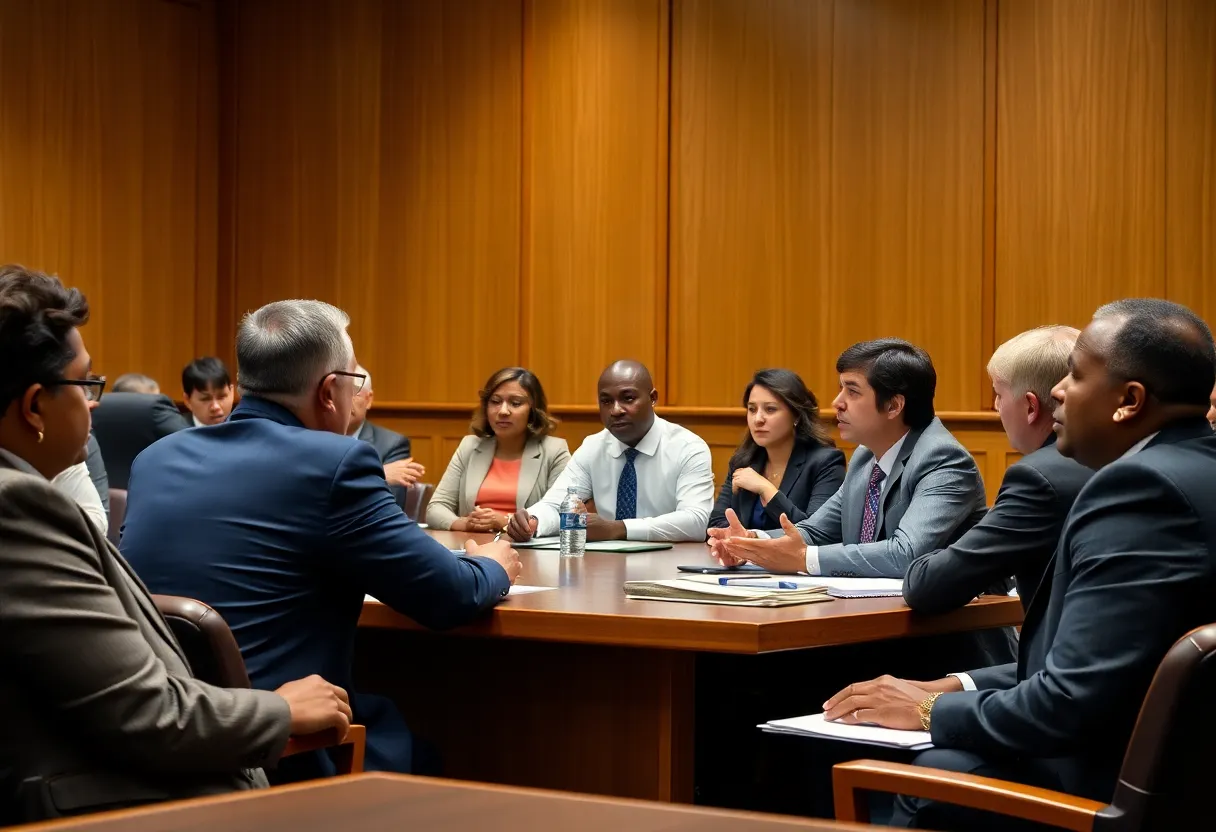 City council members discussing budget issues in Memphis