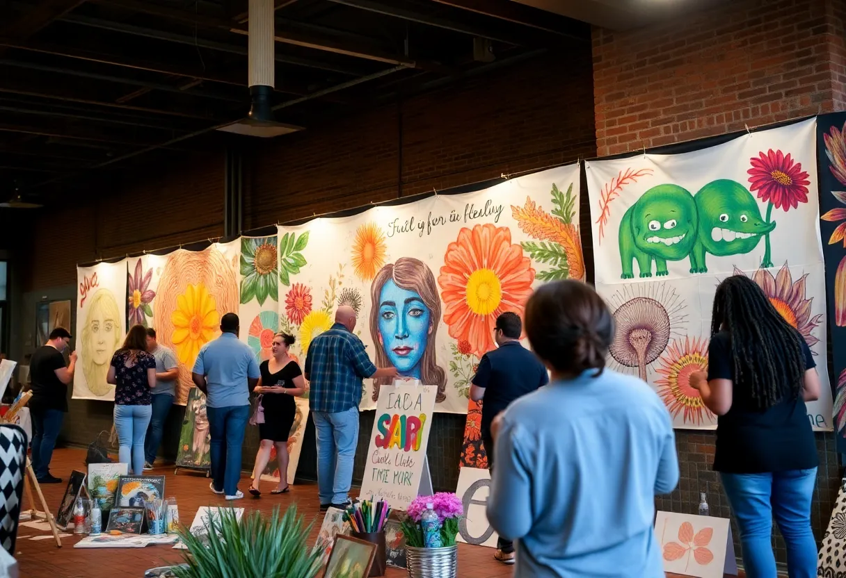 Artistic community gathering in Memphis promoting healing.