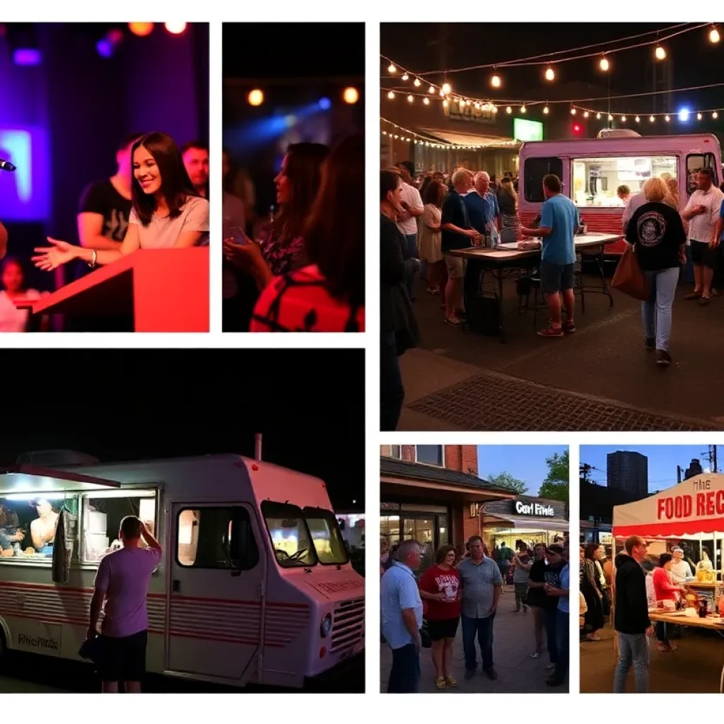 Collage of March events in Memphis including karaoke, trivia, and food festivals