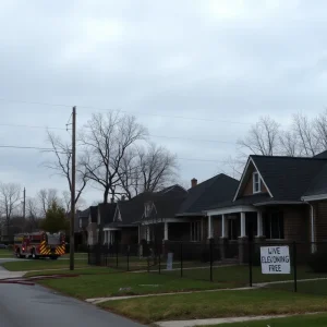 Emergency responders at the scene of a house fire in Memphis