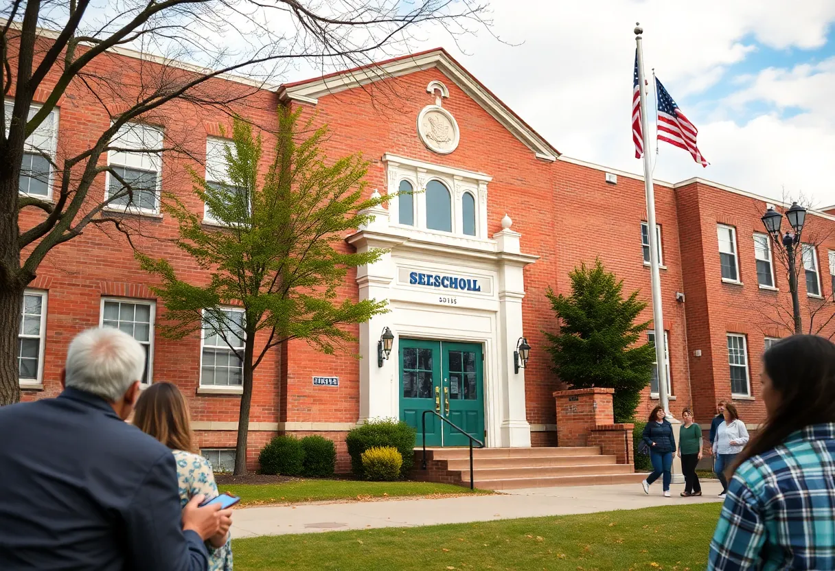 Exterior of a school in Memphis, representing local education debates.