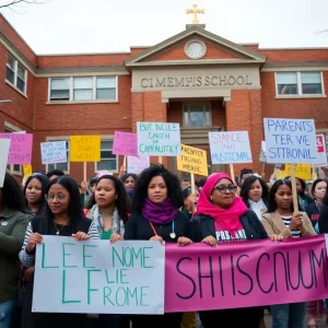 Community protest in Memphis against state takeover of schools