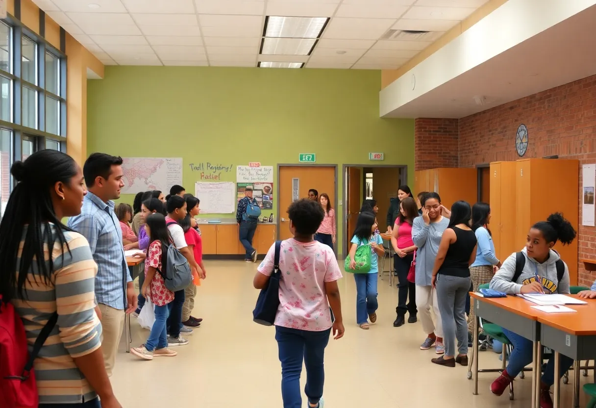 A Memphis school with students and teachers engaged in activities