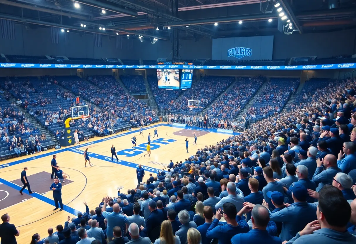 Memphis Tigers basketball players competing during a game