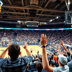 Crowd at Memphis Tigers basketball game