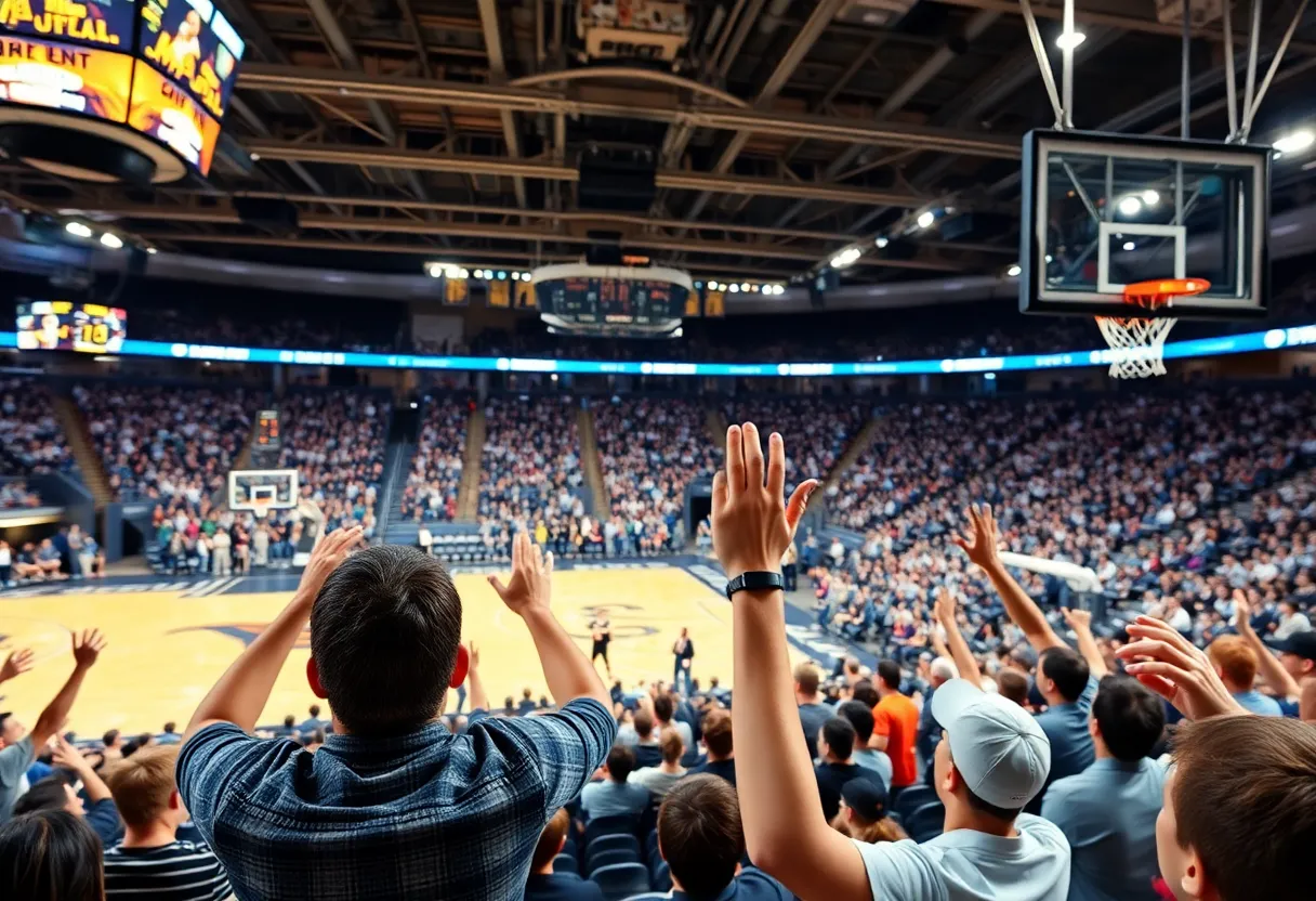 Crowd at Memphis Tigers basketball game