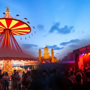 Collage of Memphis weekend events featuring circus, festival, and concert scenes.