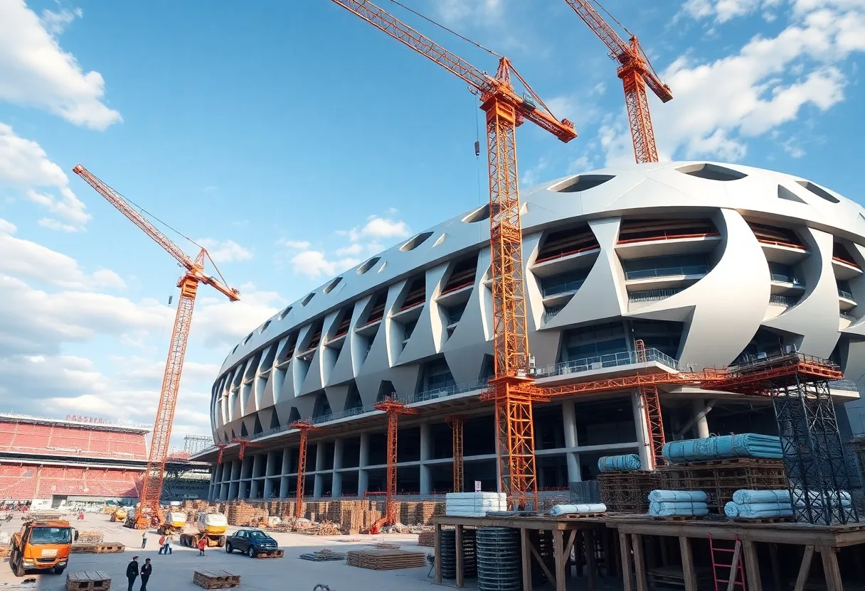 Nissan Stadium Construction Progress