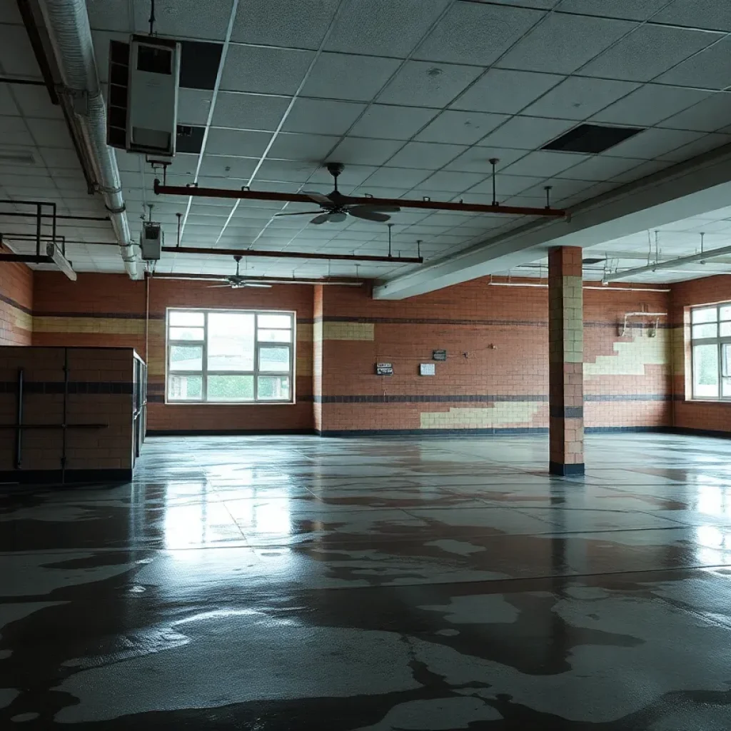 Deteriorating condition of Raleigh-Egypt High School highlighting safety concerns