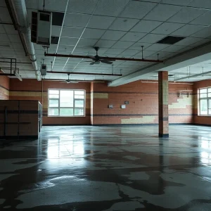 Deteriorating condition of Raleigh-Egypt High School highlighting safety concerns