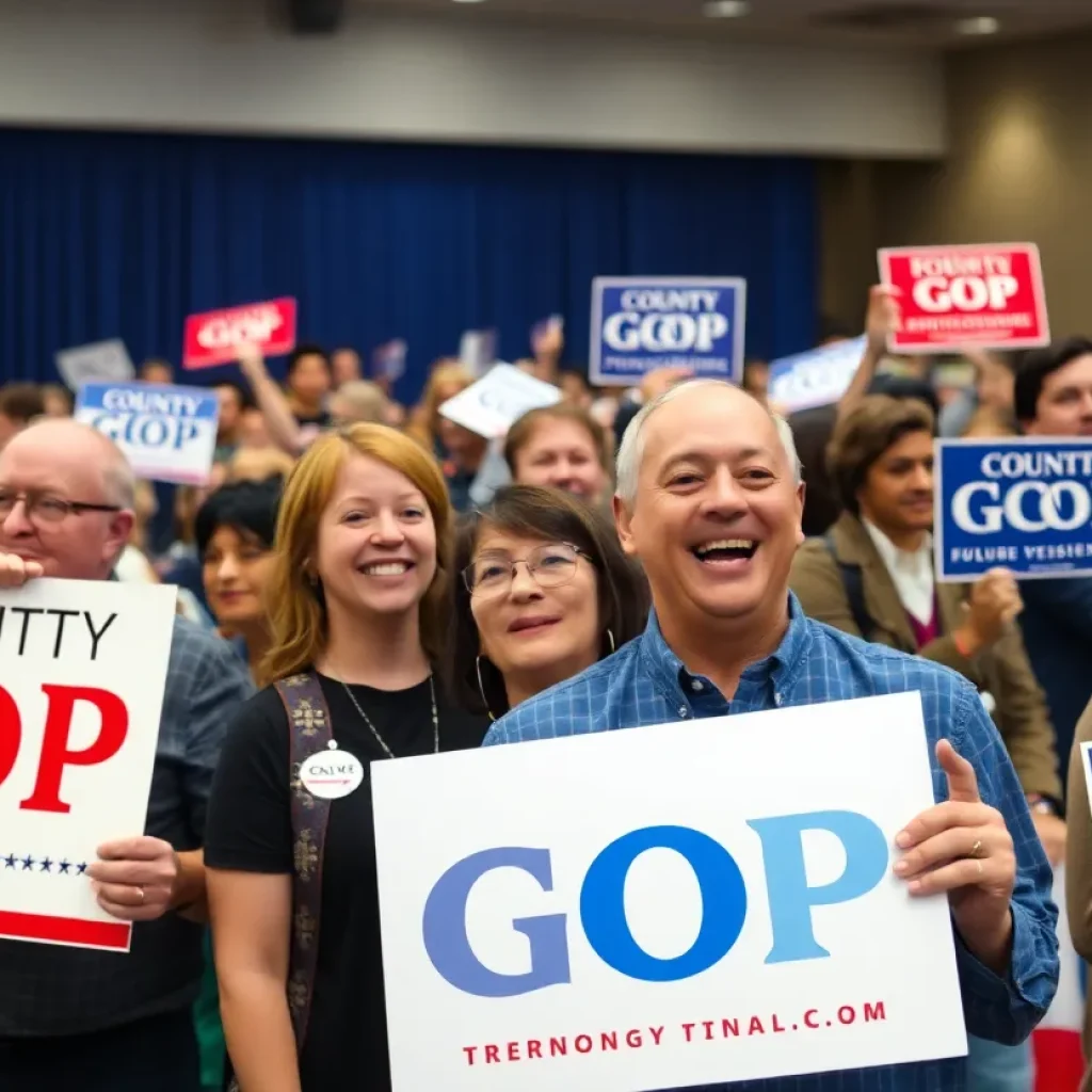 Supporters gathering at Shelby County GOP convention