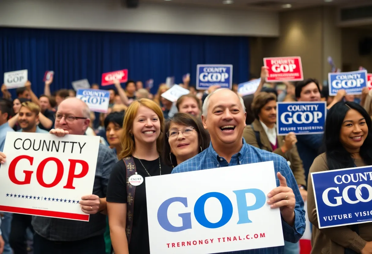 Supporters gathering at Shelby County GOP convention